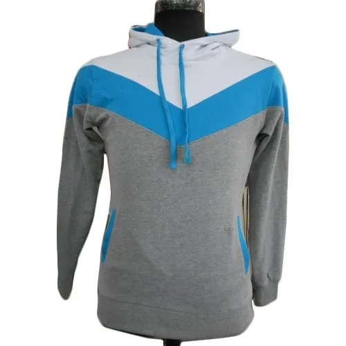 Mens Woolen Hooded Sweatshirt